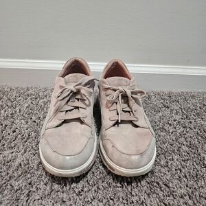 FitFlop Women's Suede Lace-Up Sneakers Light Pink Size 8.5